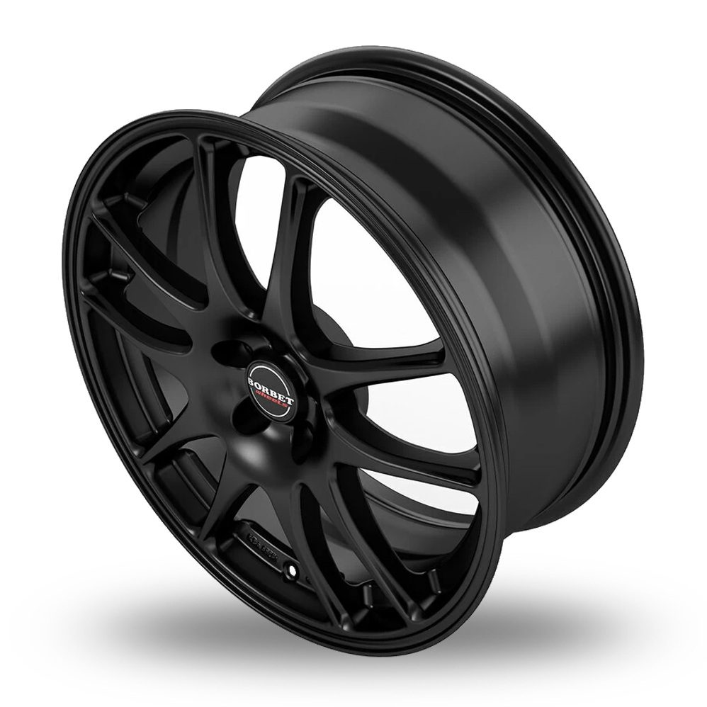 18" Borbet RS Matt Black Alloy Wheels