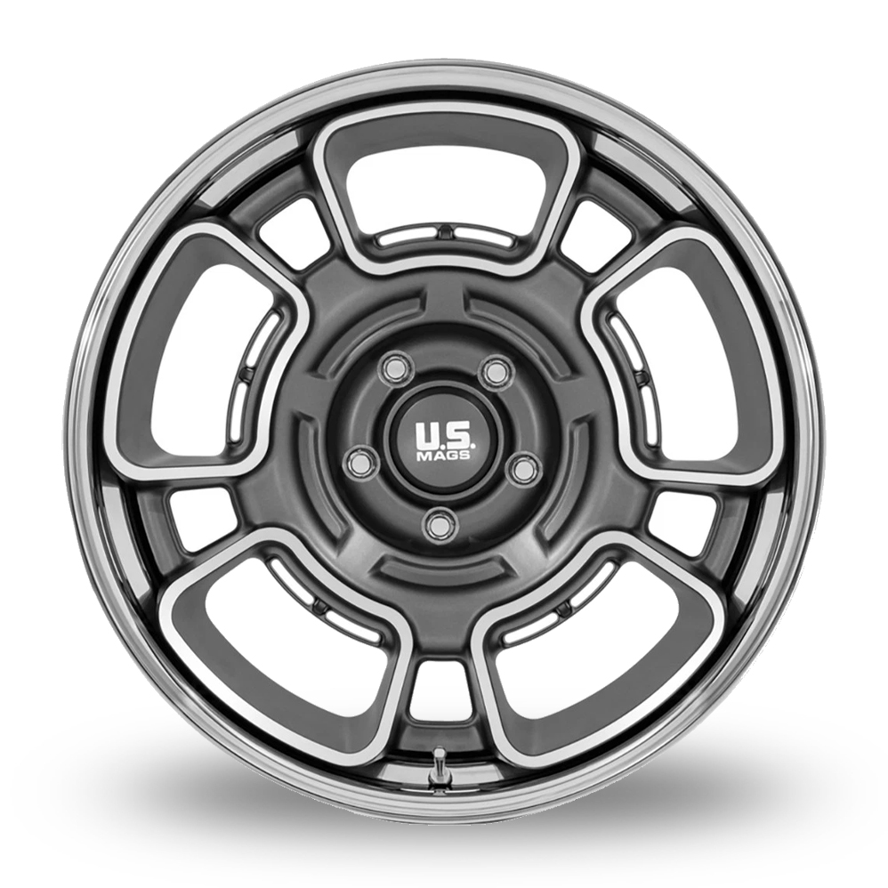 22" US Mags UC147 Flagstaff (USA Warehouse) Anthracite Polished Rim Alloy Wheels