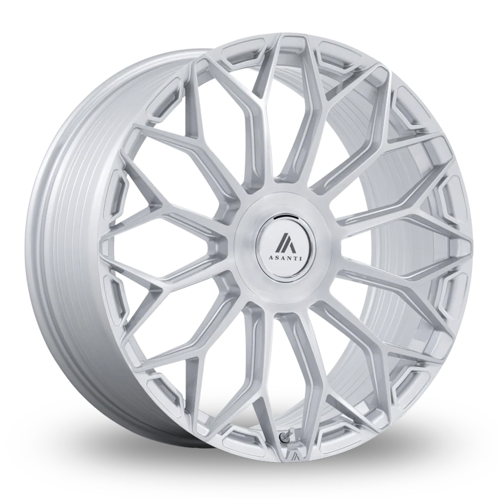 Asanti Black AB051 Envoy (USA Warehouse) Gloss Silver Brushed Alloy Wheels