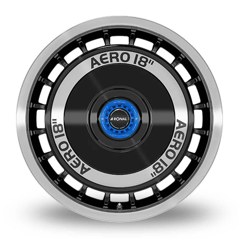 18" Ronal R50 REV-M Black Polished Alloy Wheels
