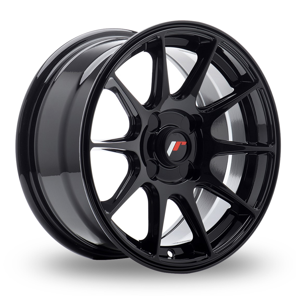 15" Japan Racing JR11 (7x15) (Custom Fitment) Gloss Black Alloy Wheels
