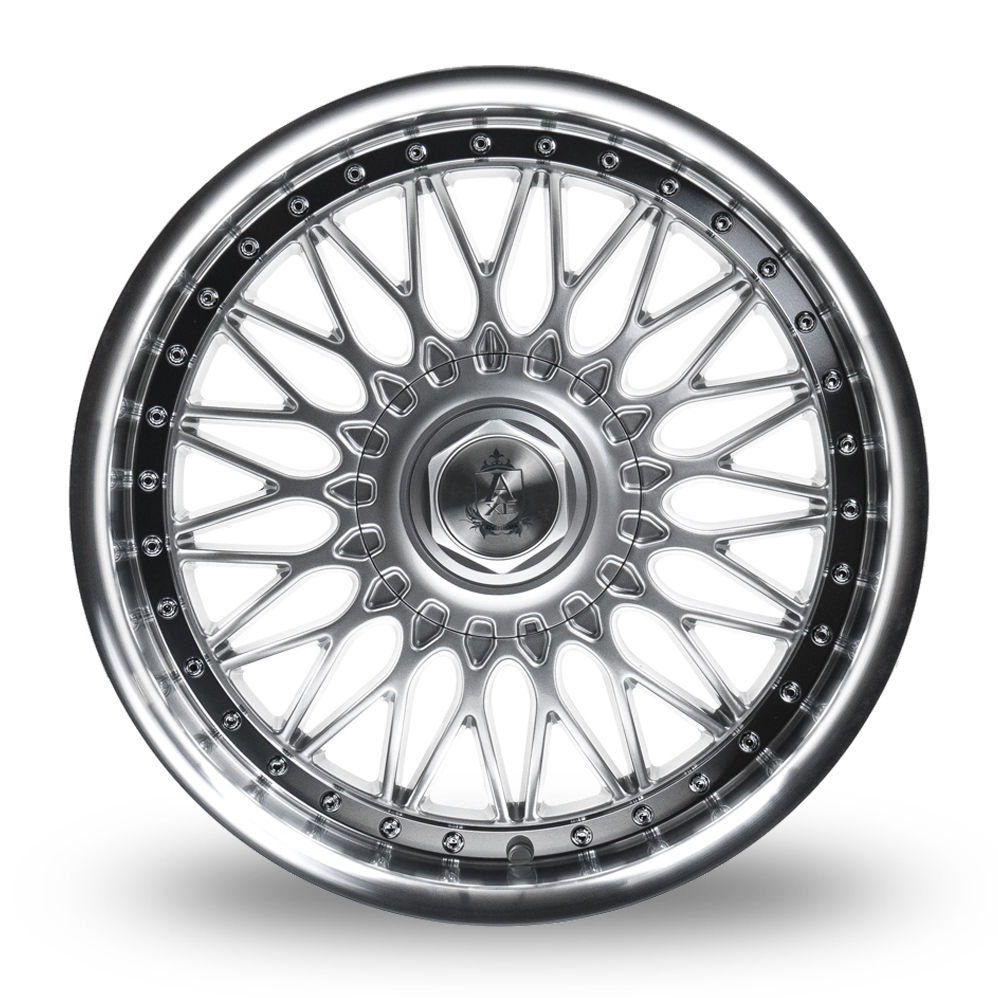 18" Axe EX10 Gloss Silver Polished Alloy Wheels