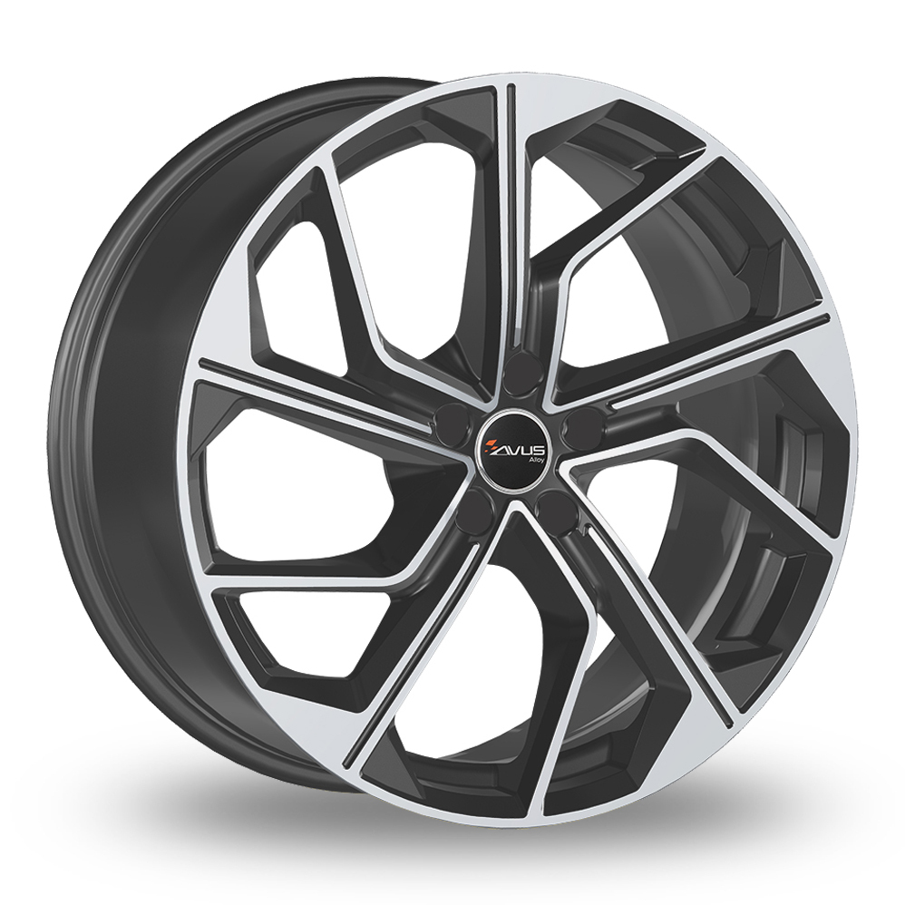 Avus Racing AC-522 Matt Anthracite Polished Alloy Wheels
