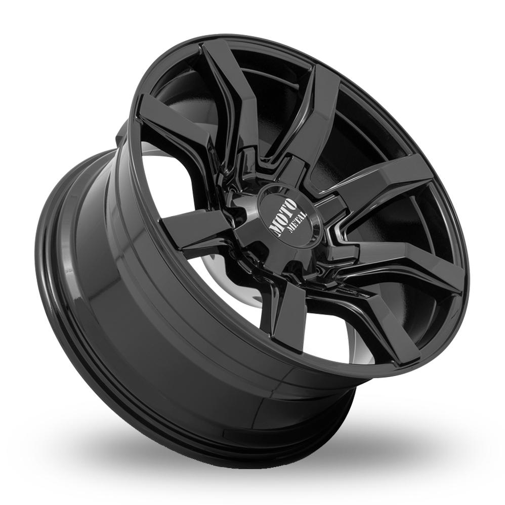 22" Moto Metal MO804 Spider Gloss Black Alloy Wheels