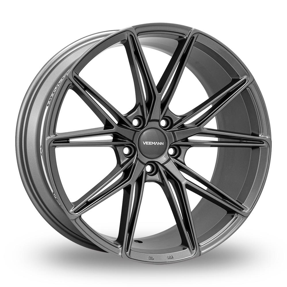 VEEMANN V-FS49 Graphite Smoke Machined Alloy Wheels