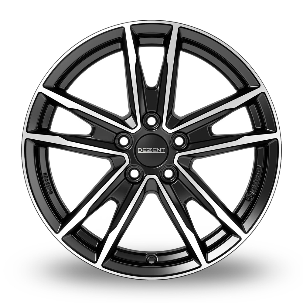 19" Dezent KF Black Polished Alloy Wheels