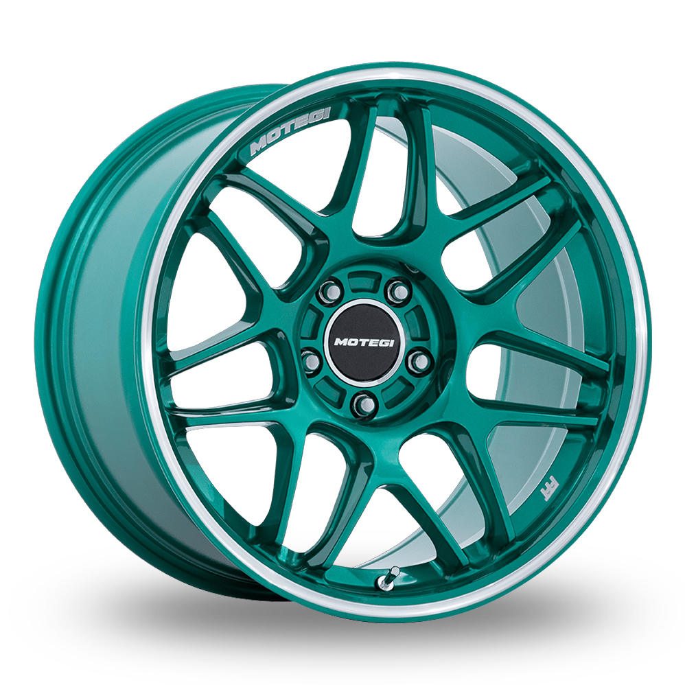 Motegi Racing MR158 Tsubaki (USA Warehouse) Hokkaido Green With Machined Lip Alloy Wheels