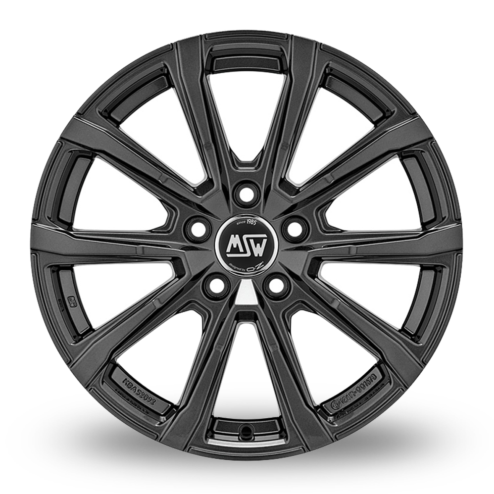 18" MSW (by OZ) 79 Gloss Dark Grey Alloy Wheels