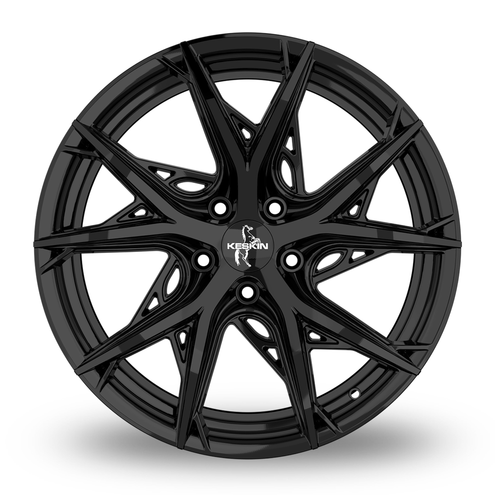 19" Keskin Tuning KT24C Gloss Black Alloy Wheels