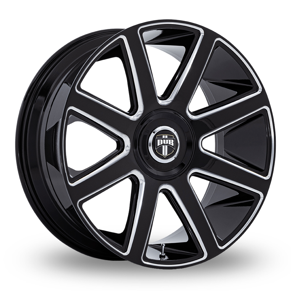DUB DC273 Pull (USA Warehouse) Gloss Black Milled Alloy Wheels