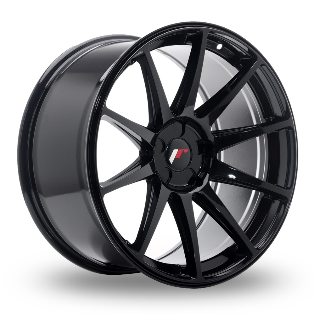 Japan Racing JR11 (9.5x19) (Custom Fitment) Gloss Black Alloy Wheels