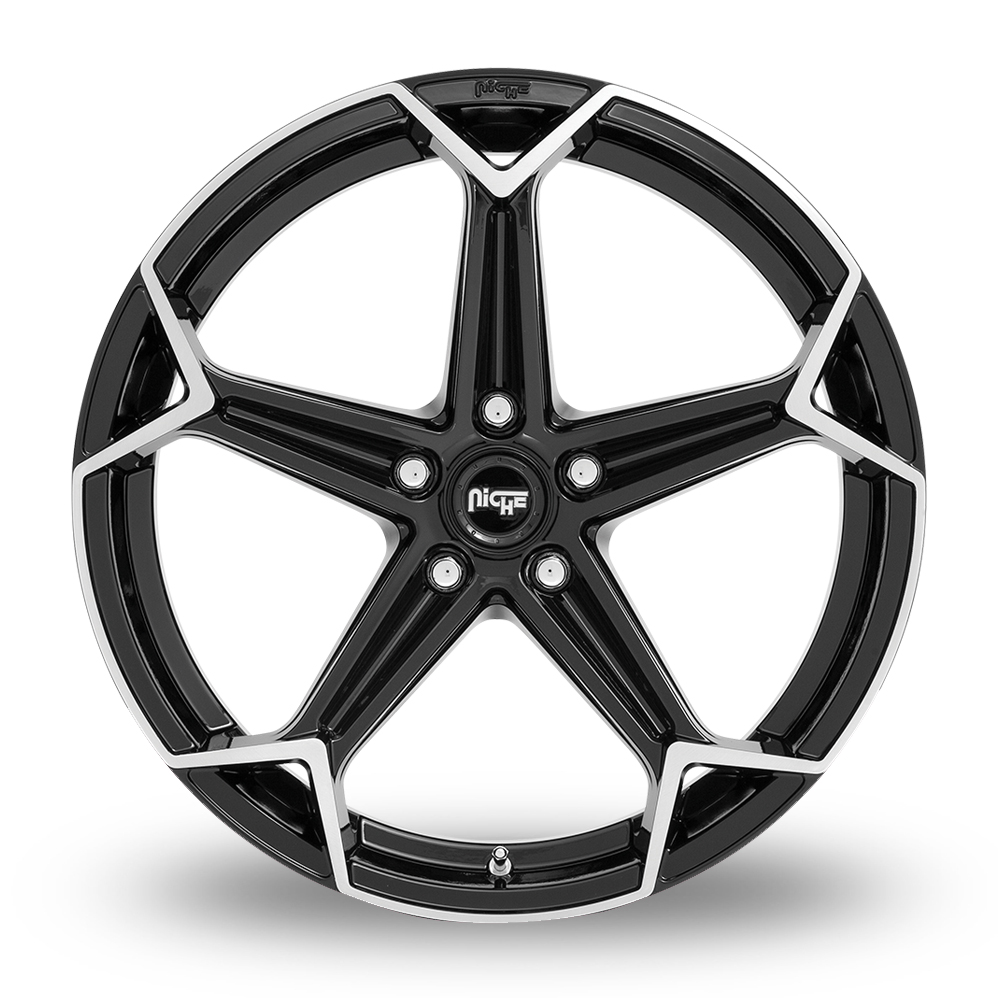 20" Niche N259 Arrow Gloss Black Brushed Alloy Wheels