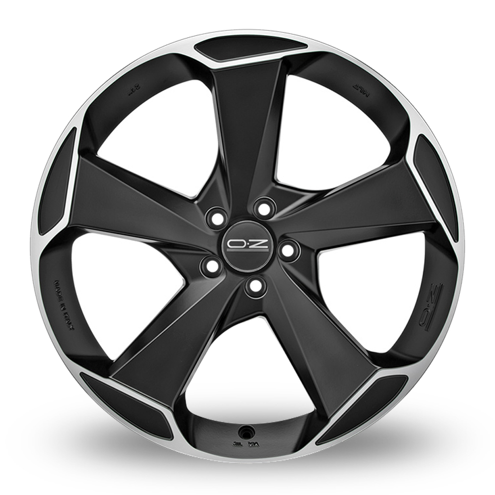 20" OZ Racing Aspen HLT Matt Black Polished Alloy Wheels