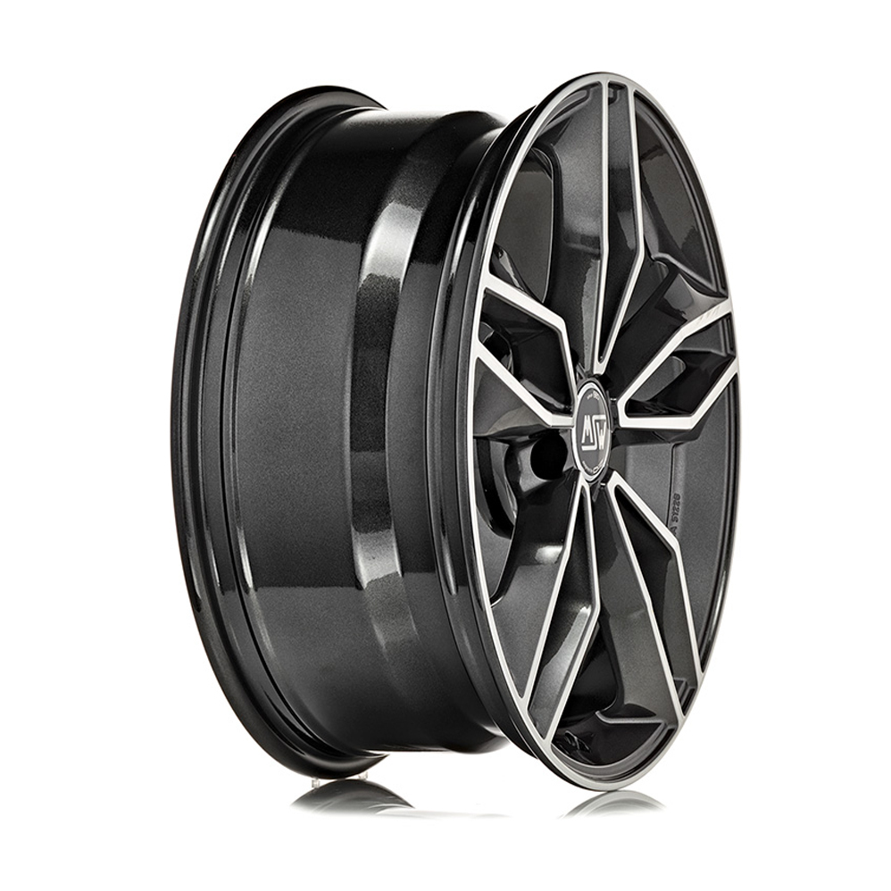 18" MSW (by OZ) 71 Gloss Dark Grey Polished Alloy Wheels