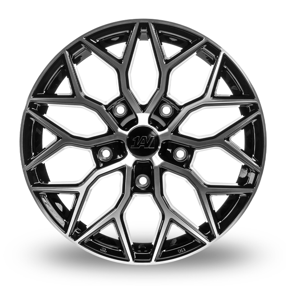 18" 1AV ZX12T Gloss Black Polished Alloy Wheels