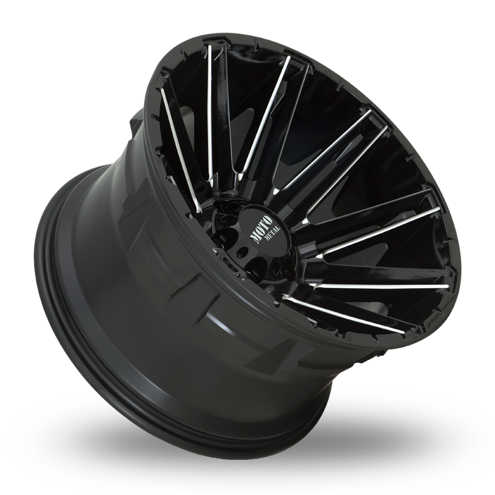 22" Moto Metal MO998 Kraken Gloss Black Milled Alloy Wheels