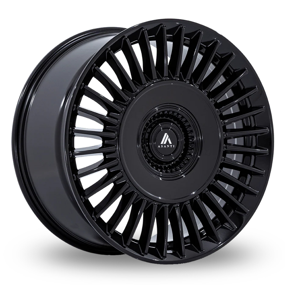 Asanti Black AB040 Tiara (USA Warehouse) Gloss Black Alloy Wheels