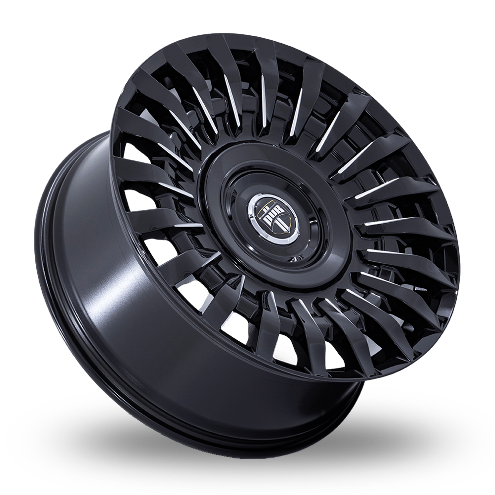22" DUB DC272 Honcho Gloss Black Milled Alloy Wheels