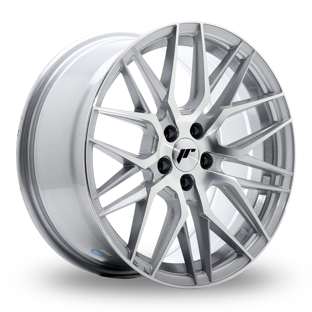 Japan Racing JR28 (7.5x18) Silver Machined Face Alloy Wheels