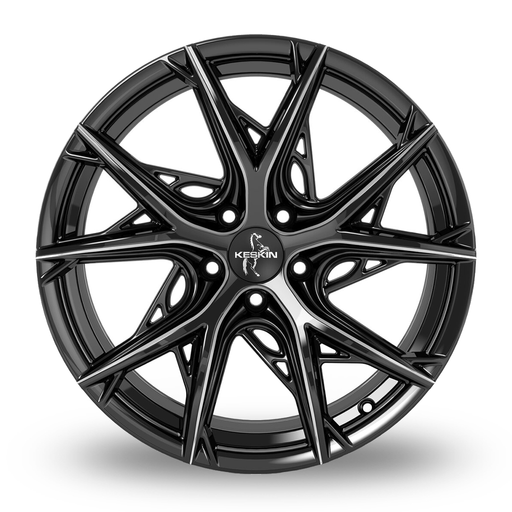19" Keskin Tuning KT24 Black Secret Diamond Alloy Wheels