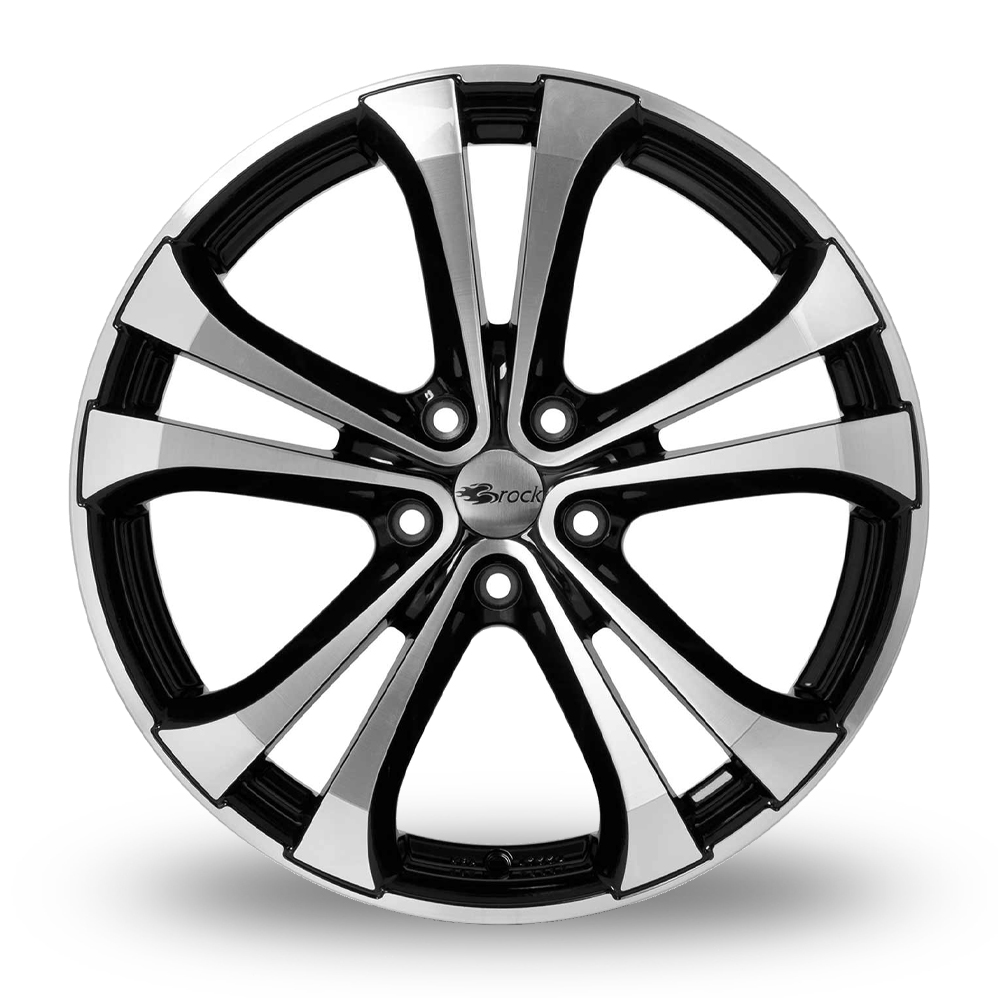 20" RC Design RC17 Gloss Black Polished Alloy Wheels