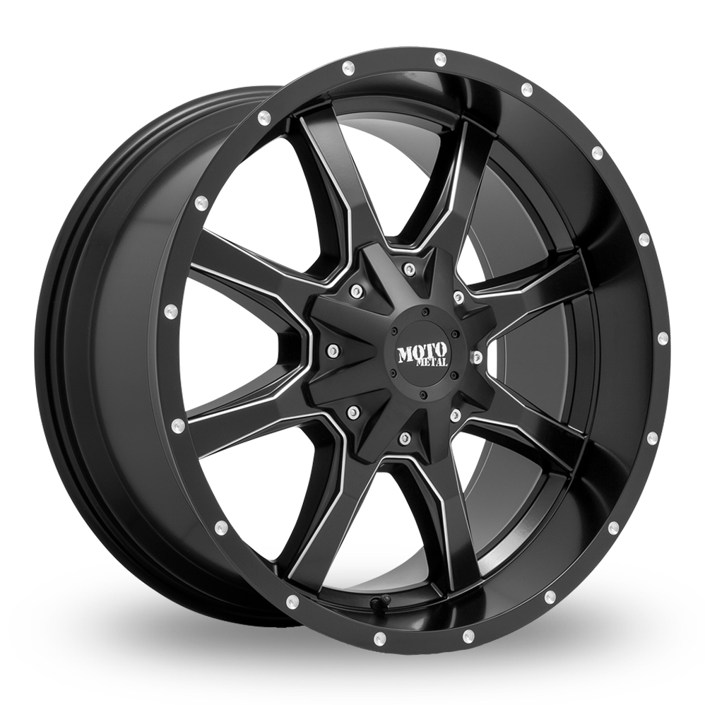 Moto Metal MO970 (USA Warehouse) Semi Gloss Black Milled Alloy Wheels