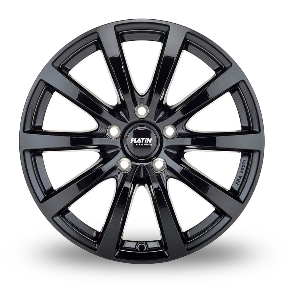 18" Platin P 69 Gloss Black Alloy Wheels