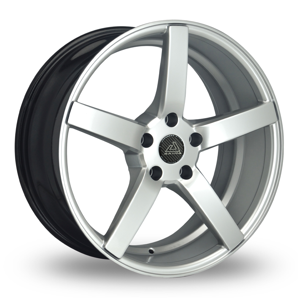 8.5x19 5x112 ET45 Akina Magnum (Hyper Silver) (73.1cb) Alloy Wheels