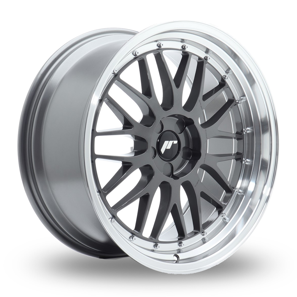 Japan Racing JR23 (10x19) (Custom Fitment) Hyper Grey Machined Lip Alloy Wheels
