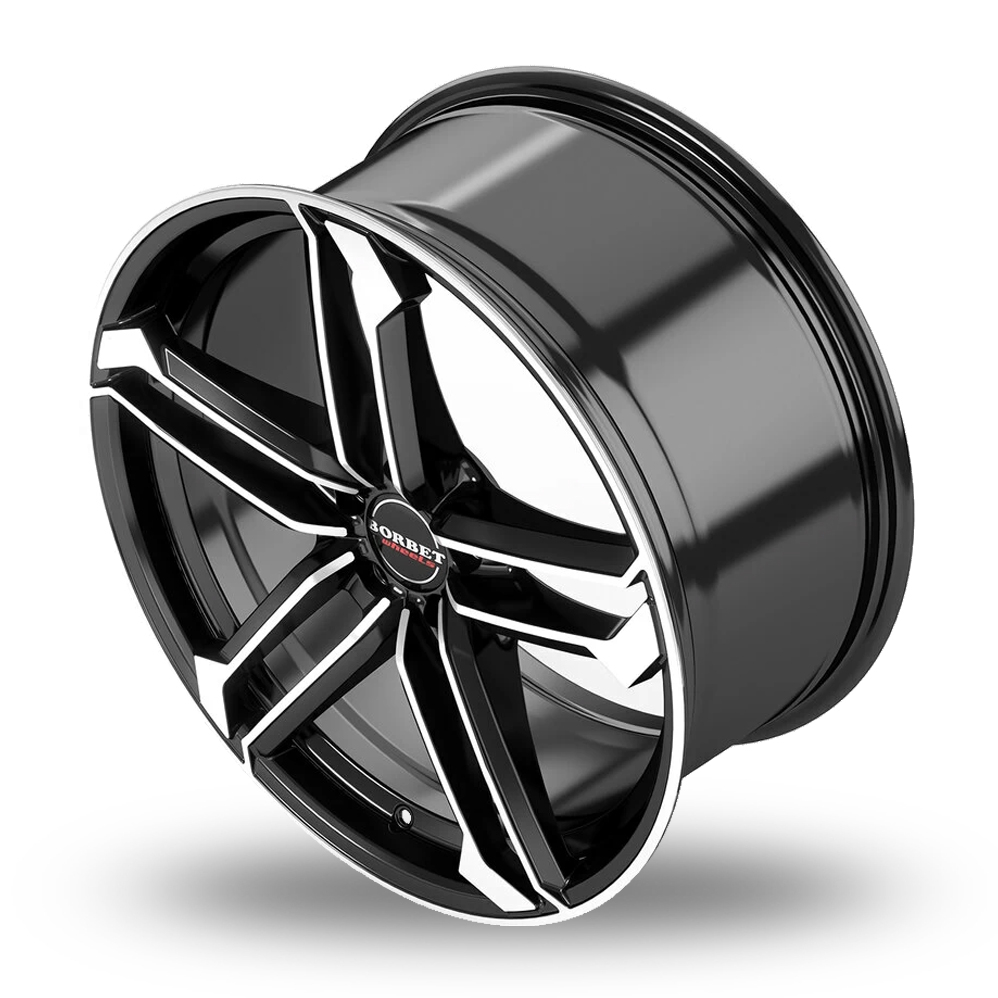 19" Borbet ATX Gloss Black Polished Alloy Wheels