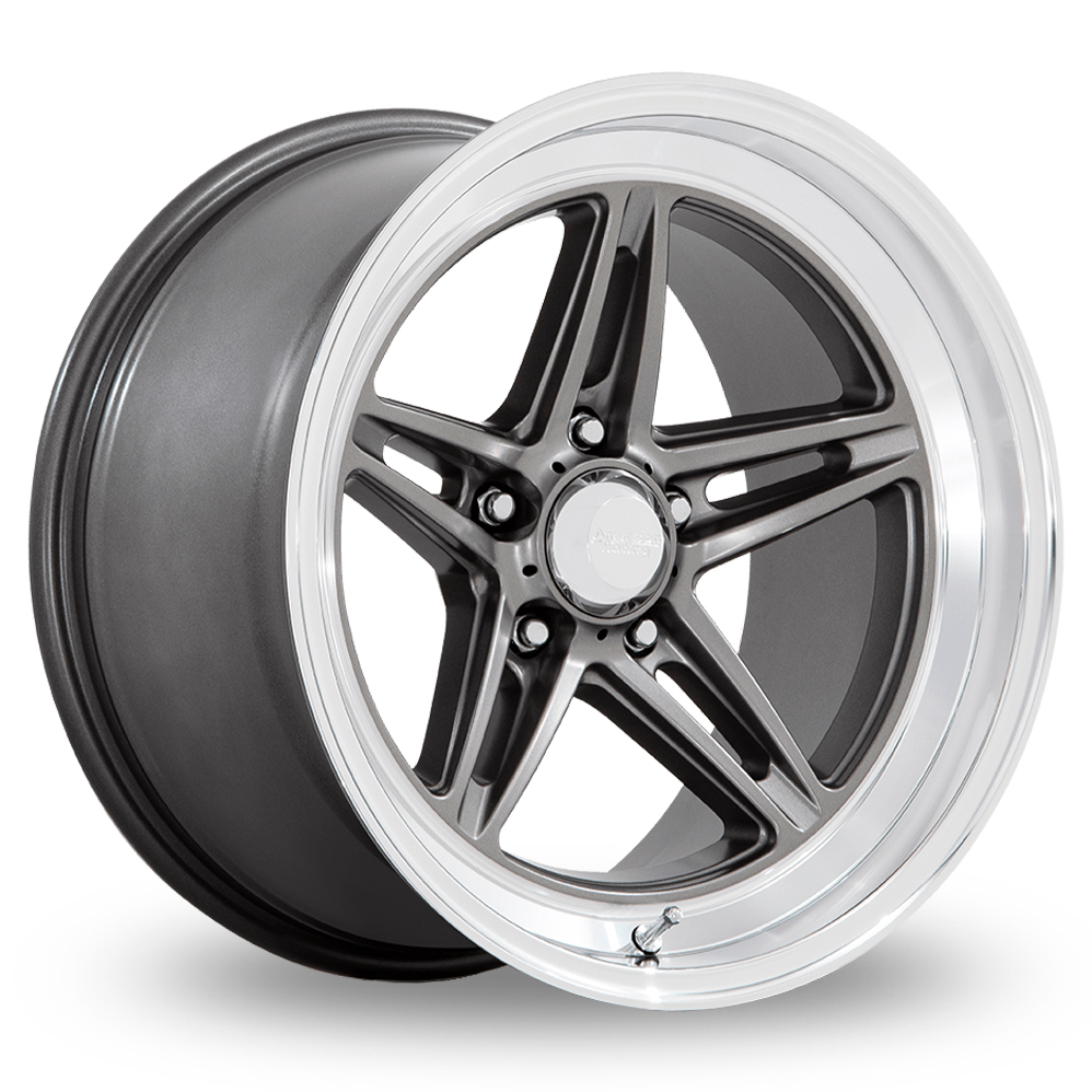 American Racing Vintage VN514 Groove (EU Warehouse) Anthracite With Diamond Cut Lip Alloy Wheels