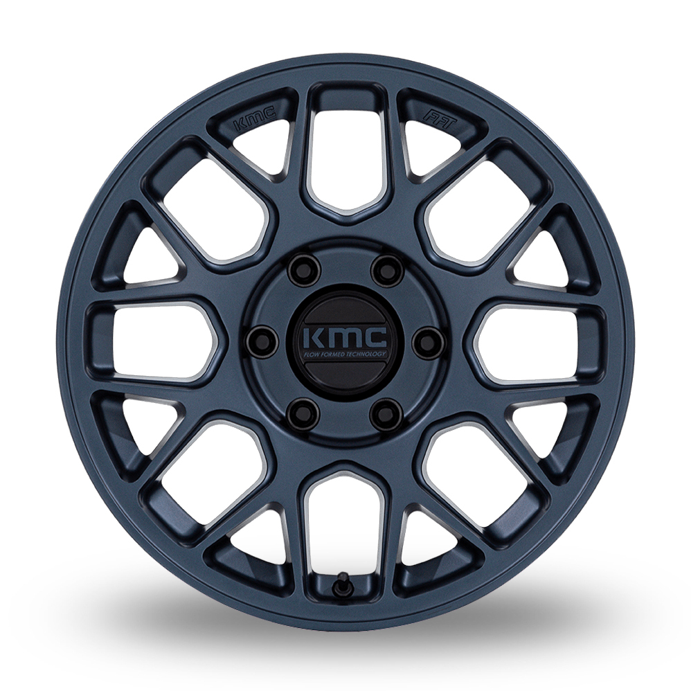 17" KMC KM730 Hatchet Metallic Blue Alloy Wheels