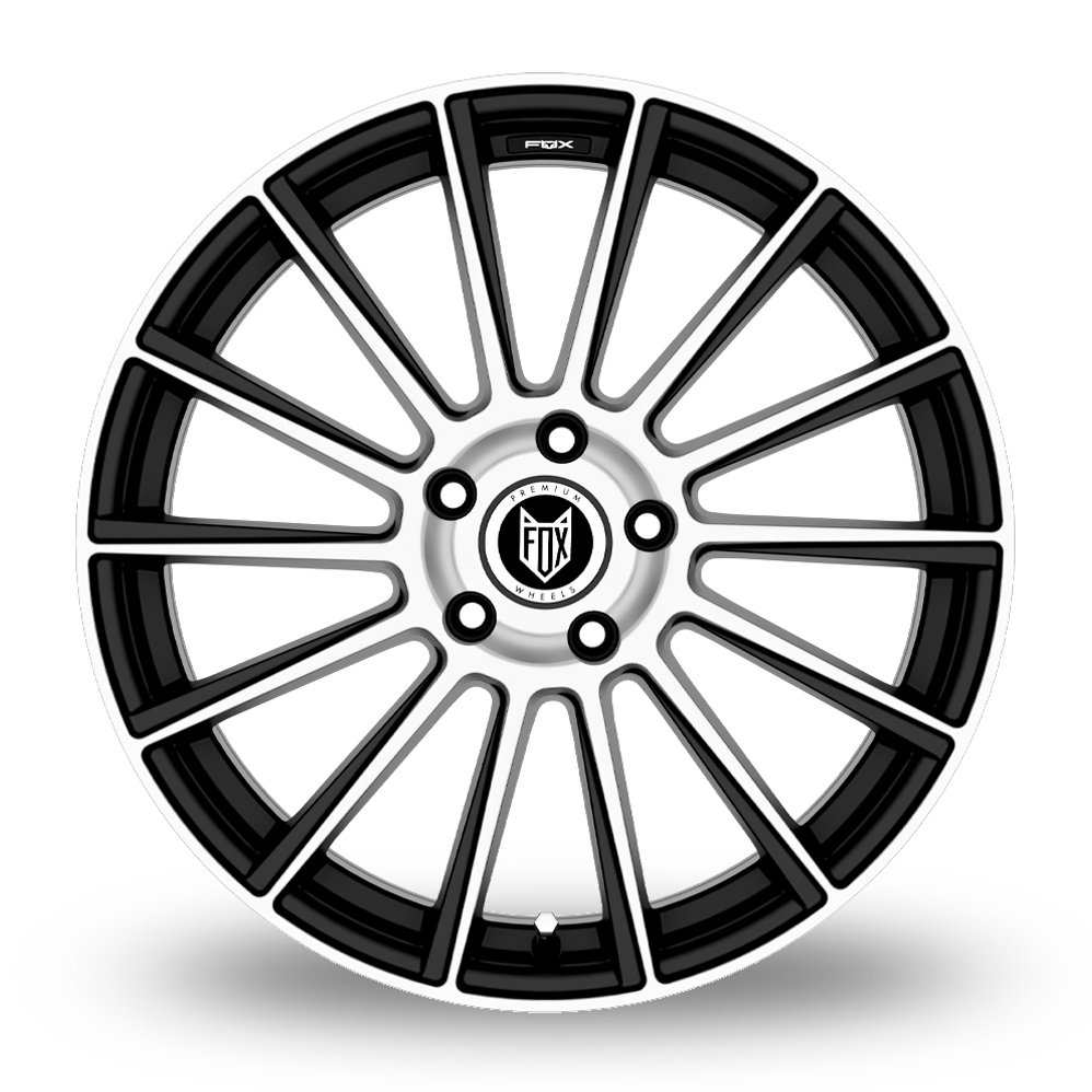 19" Fox Racing MBM Gloss Black Polished Alloy Wheels