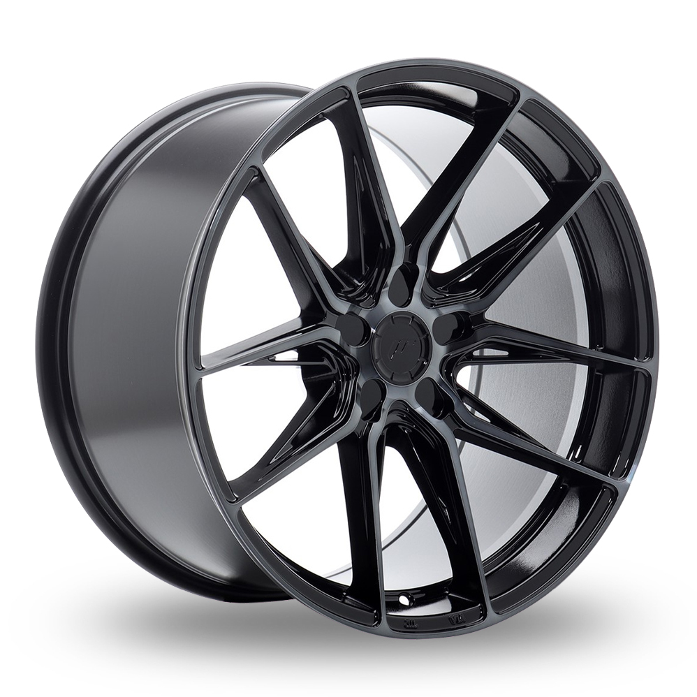 Japan Racing JR44 (10x19) (Custom Fitment) Black Machined Tinted Face Alloy Wheels