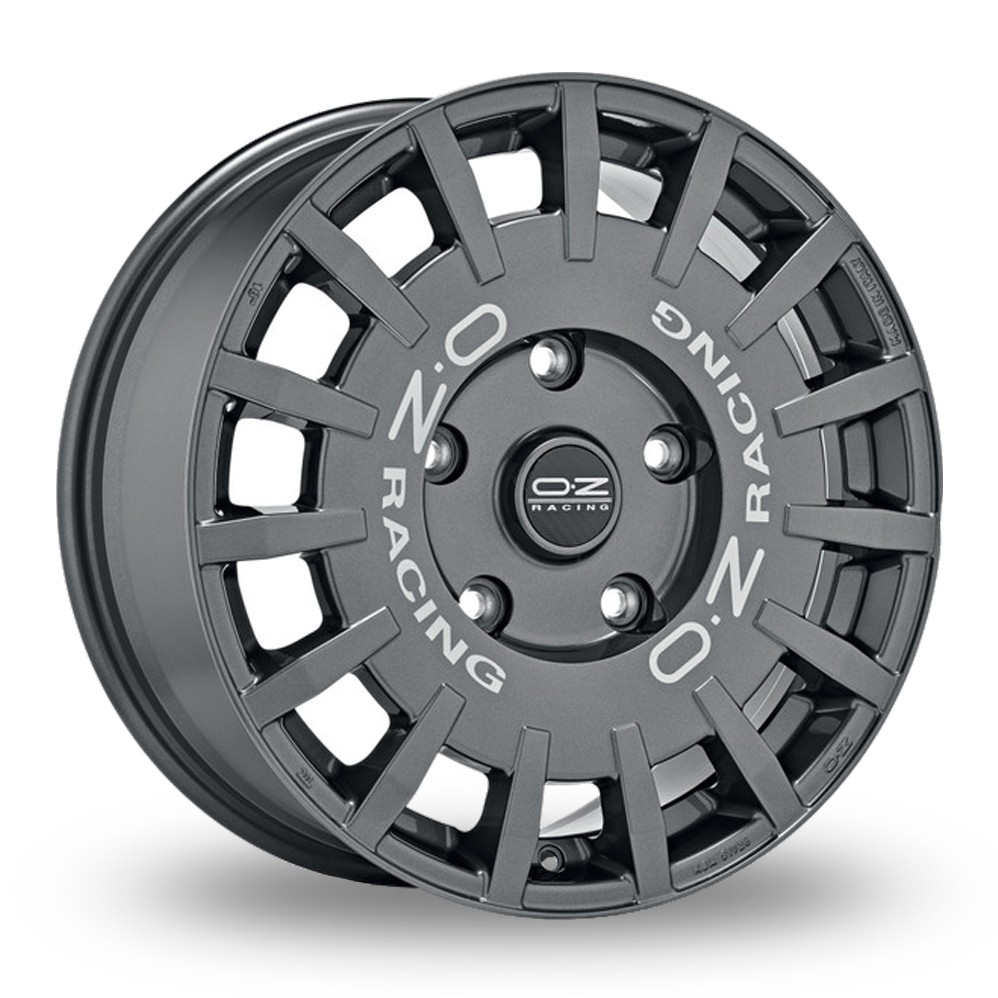 OZ Racing Rally Racing VAN Dark Graphite Silver Lettering Alloy Wheels