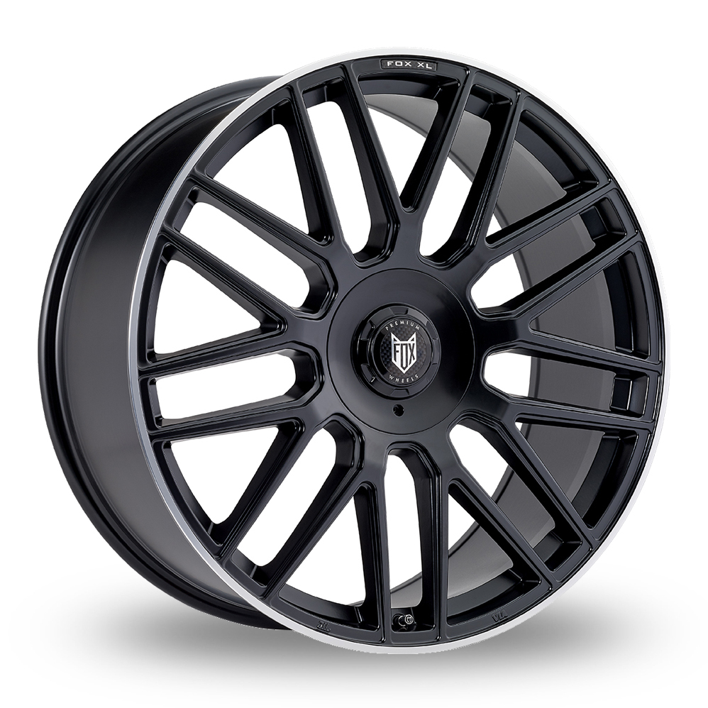 9.5x20 5x112/130 ET35 Fox Racing VR3XL (Satin Black Polish Lip) (84.1cb) (1050kg Load) Alloy Wheels