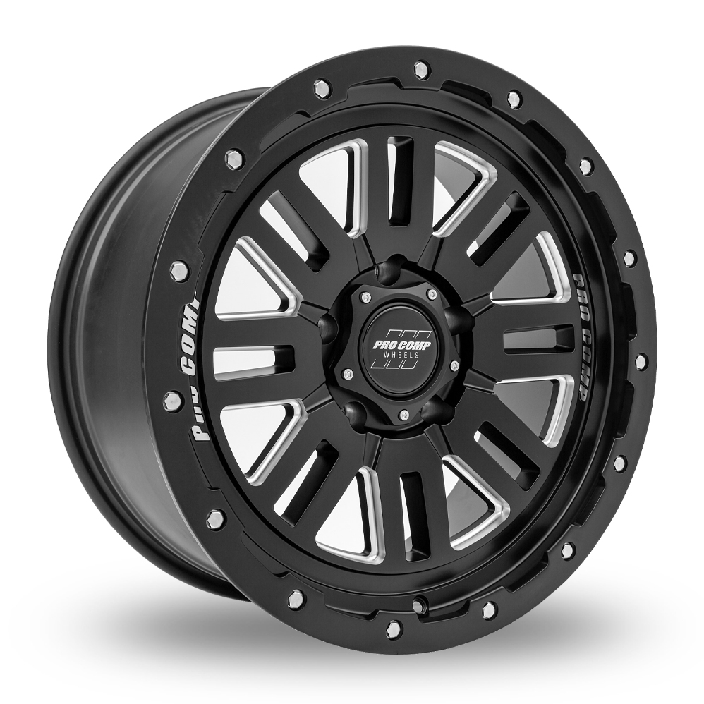 Pro Comp Alloys PA61 Cognito (USA Warehouse) Satin Black Milled Alloy Wheels