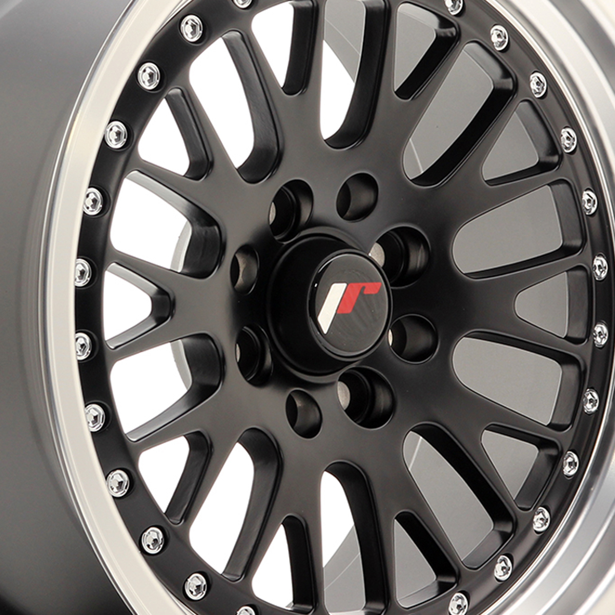 15" Japan Racing JR10 (8x15) Matt Black Machined Lip Alloy Wheels