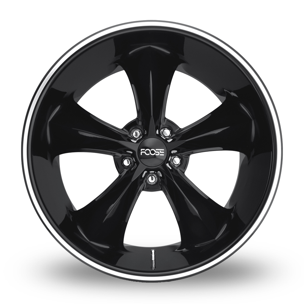 18" Foose F104 Legend Gloss Black Milled Alloy Wheels