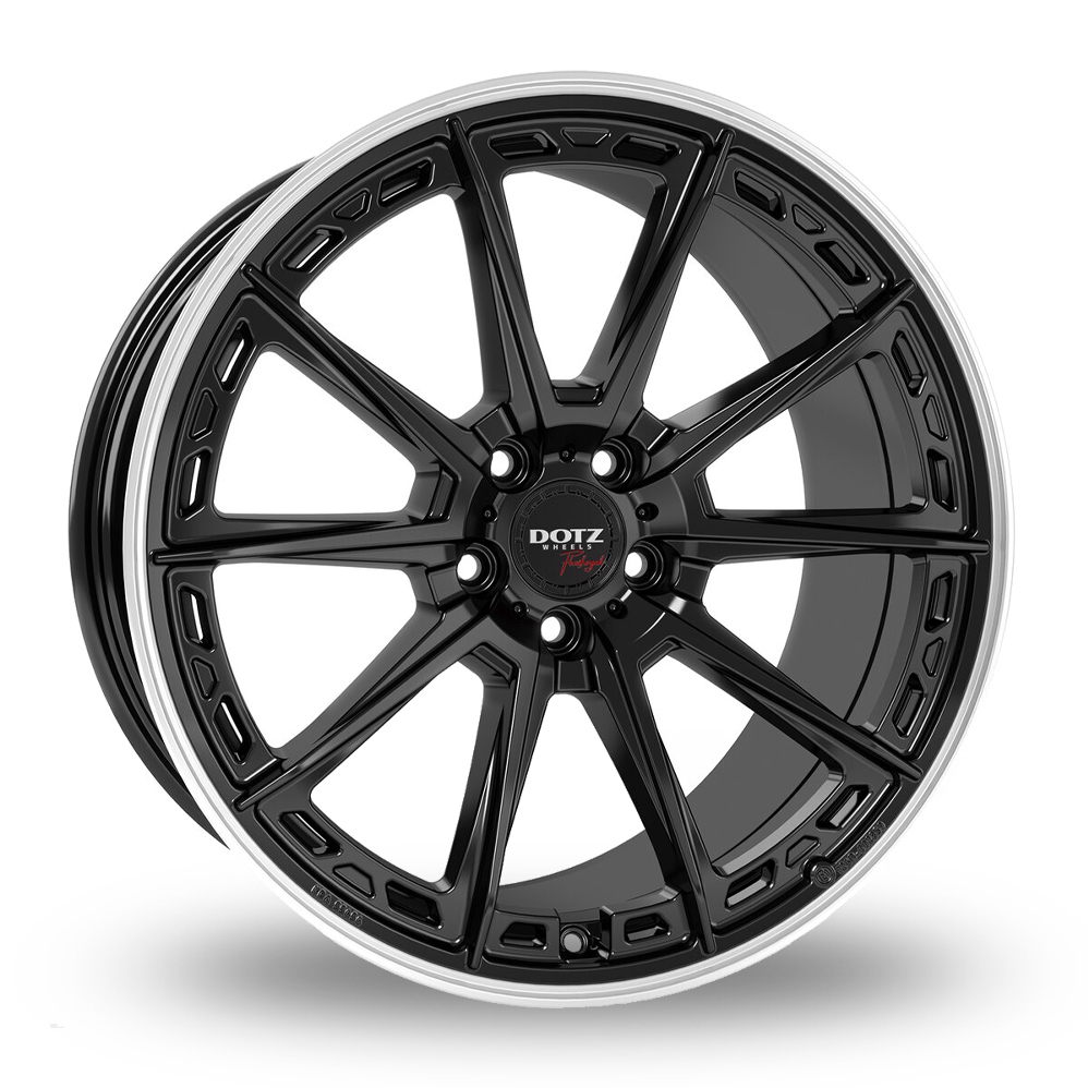 Dotz Sonoma Black Polished Lip Alloy Wheels