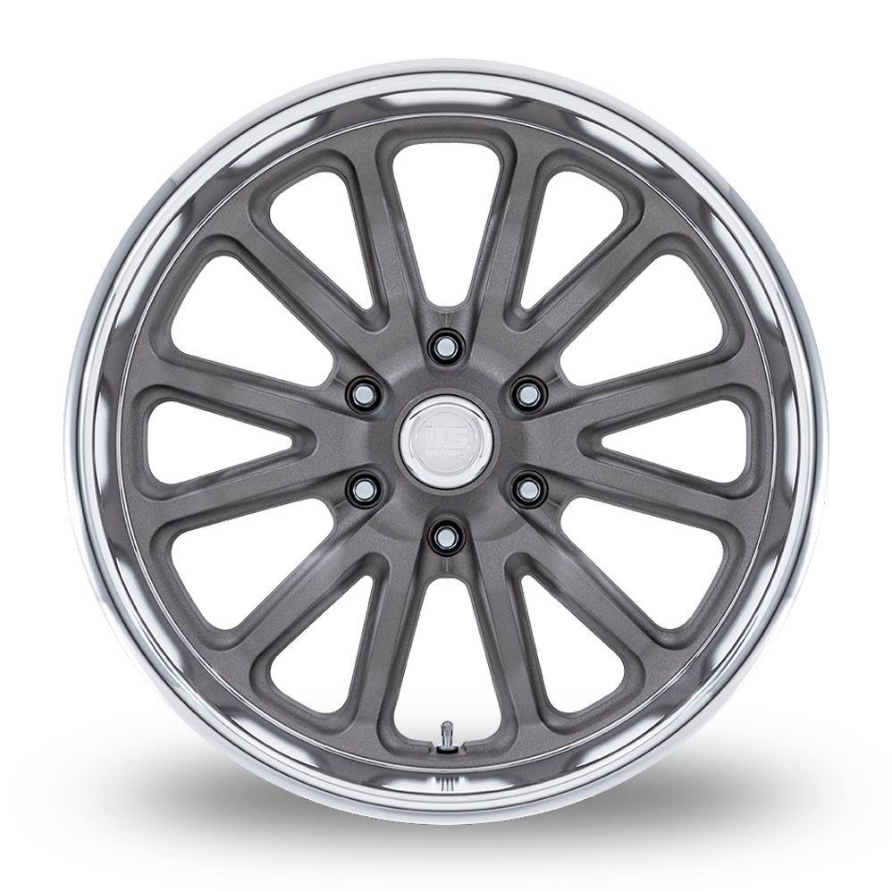 20" US Mags UC145 Rambler 6 Matte Gunmetal Diamond Cut Lip Alloy Wheels