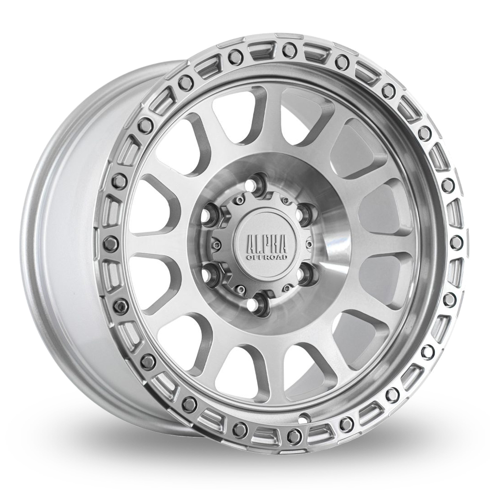 Alpha Off-Road Brawler Silver Polished Alloy Wheels