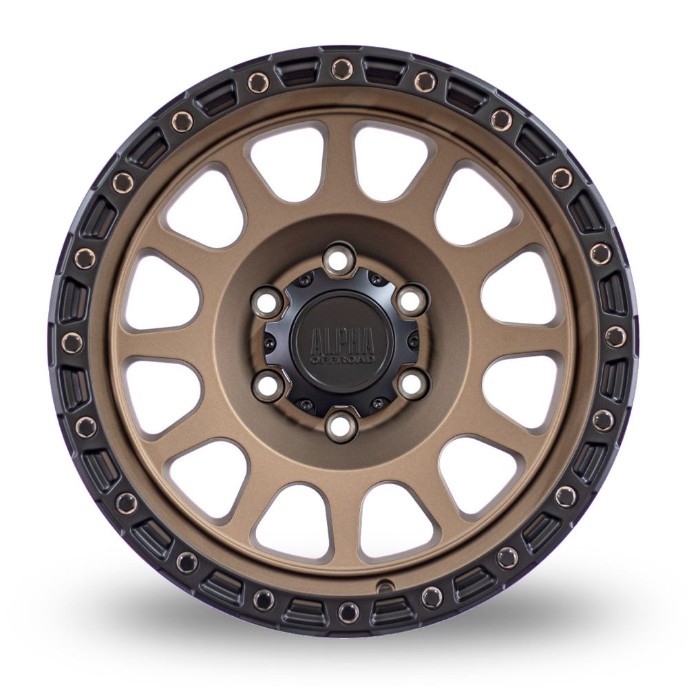 17" Alpha Off-Road Brawler Matt Bronze Black Lip Alloy Wheels