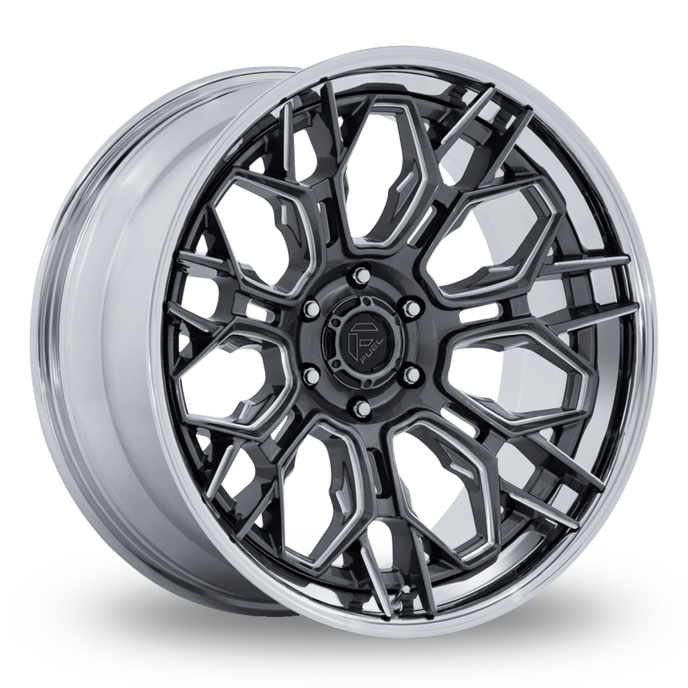 Fuel Off-Road FC409 Hive (USA Warehouse) Gloss Gunmetal With Chrome Lip Alloy Wheels