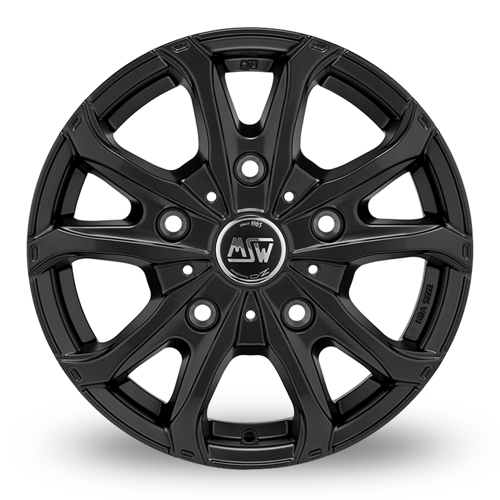 16" MSW (by OZ) 48 VAN Matt Black Alloy Wheels