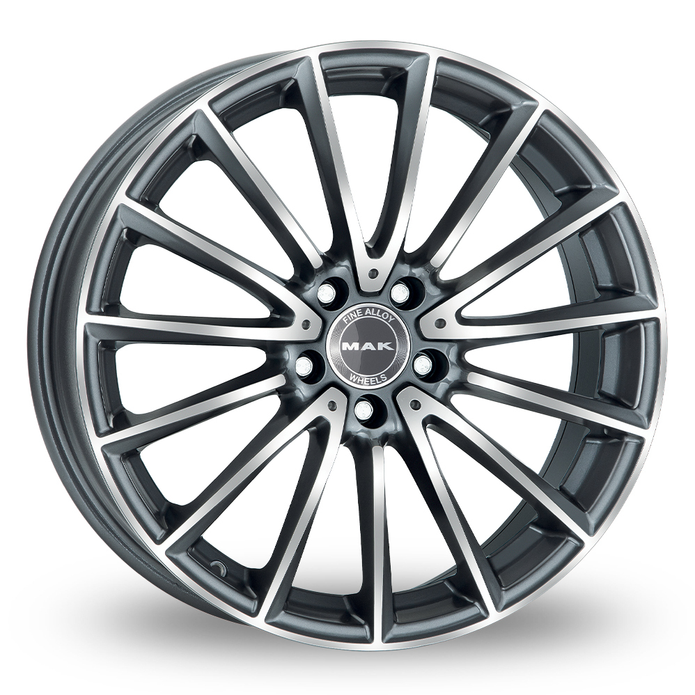 17 Inch MAK Komet (Special Offer) Gun Metal Mirror Face Alloy Wheels