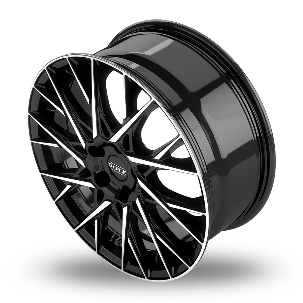 18" Dotz Fuji Black Polished Alloy Wheels