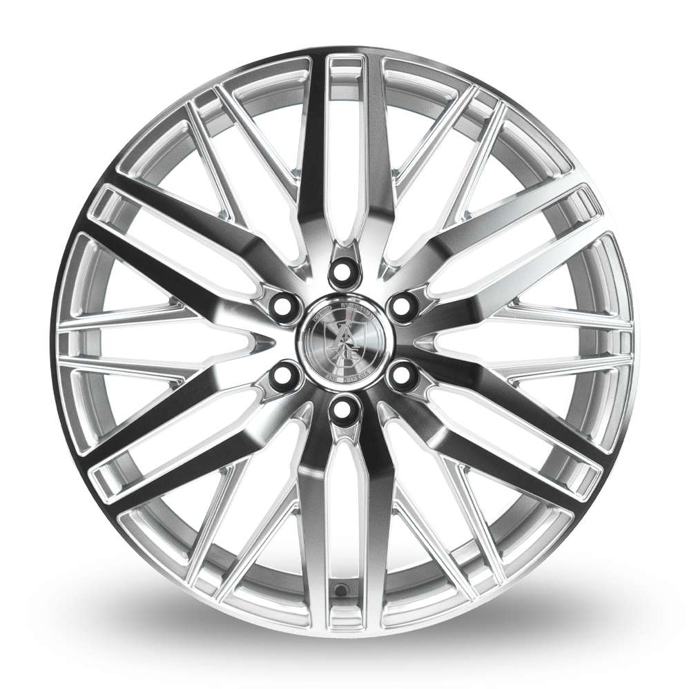 19" Axe EX30T Gloss Silver Polished Alloy Wheels