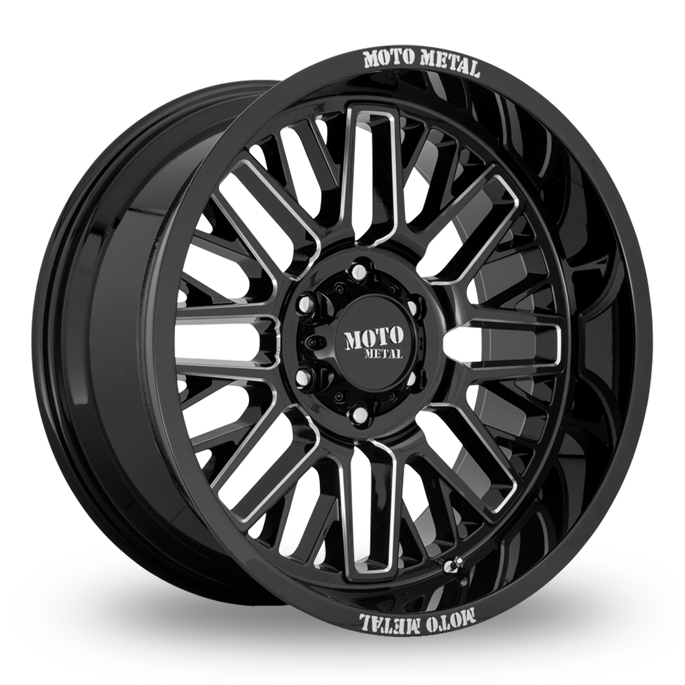 Moto Metal MO802 Warlock (USA Warehouse) Gloss Black Milled Alloy Wheels