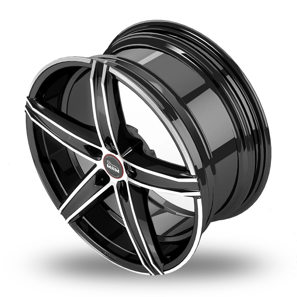 19" MAM OX-18 Black Polished Alloy Wheels